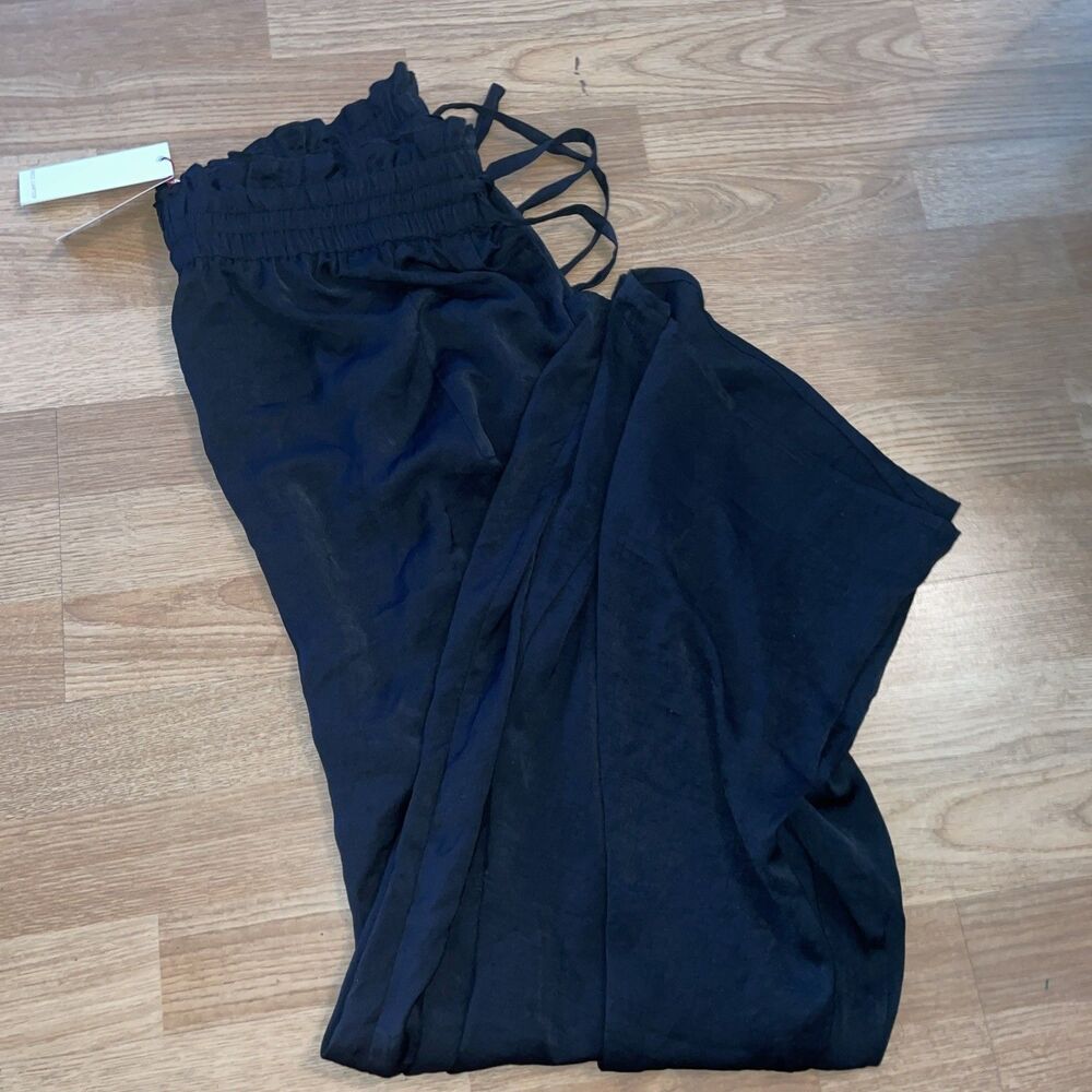 Red Carter Women’s Shirred-Waist Wide-Leg Cover-Up Pants Size Large NWT $98 - Picture 3 of 5